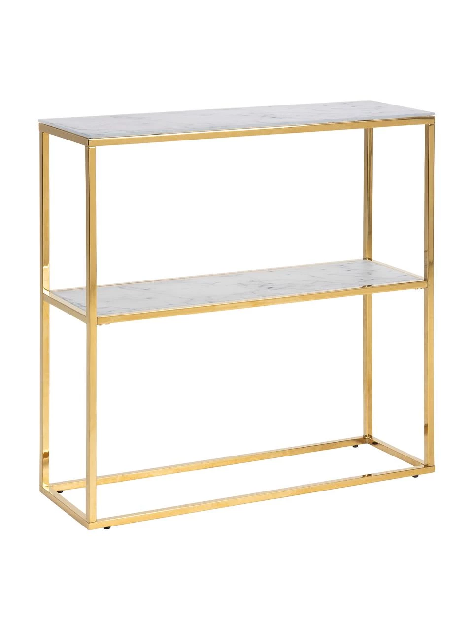 Metall-Regal Aruba mit Marmor-Optik, B 80 x H 81 cm 1 Metall-Regal Aruba mit Marmor-Optik, B 80 x H 81 cm