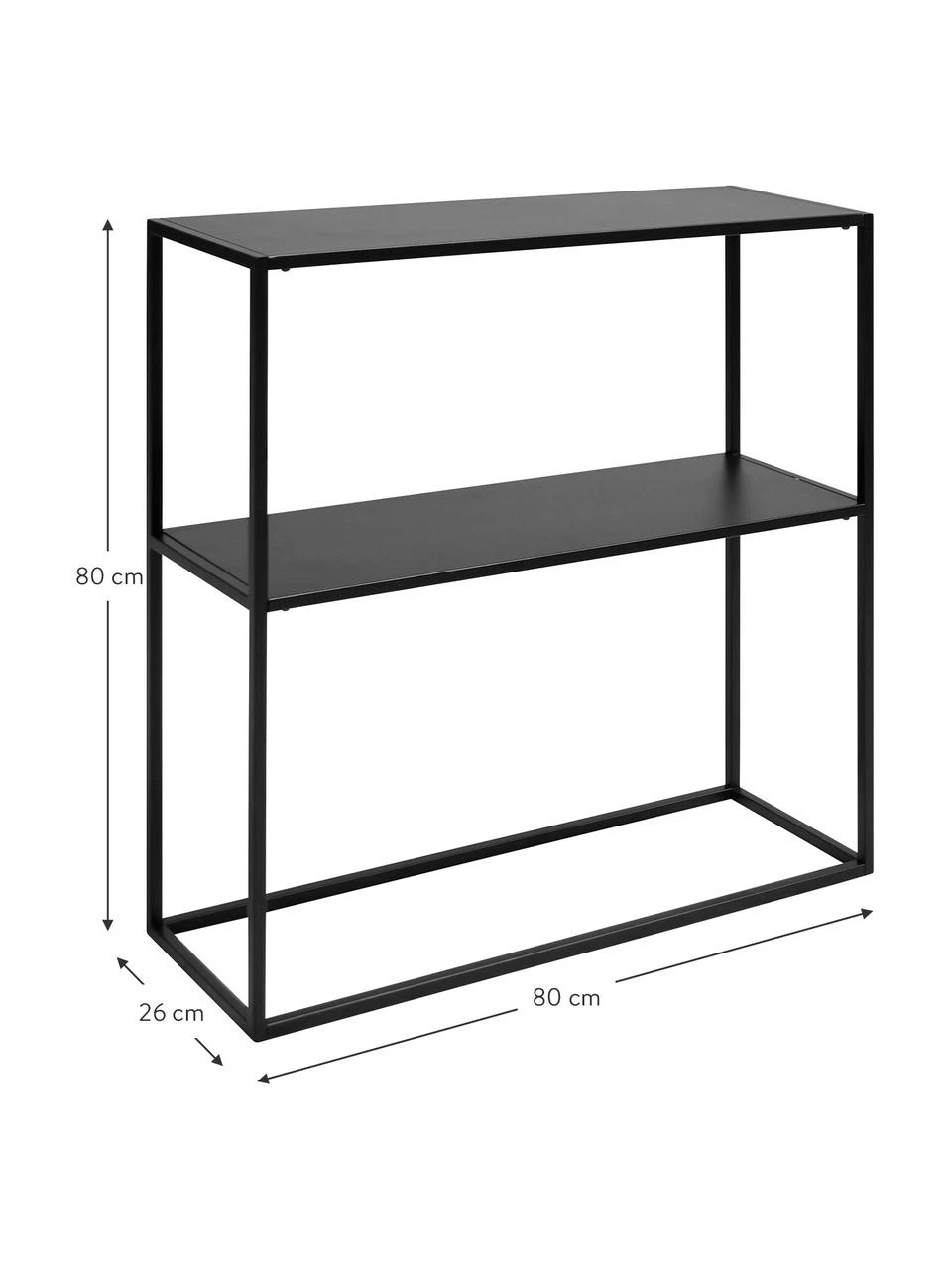 Westwing Collection Metall-Regal Neptun mit Ablage in Schwarz, B 80 x H 80 cm 4 Westwing Collection Metall-Regal Neptun mit Ablage in Schwarz, B 80 x H 80 cm – Bild 4