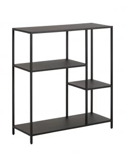 Westwing Collection Metall-Regal Neptun mit Ablage in Schwarz, B 80 x H 86 cm