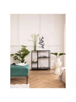 Westwing Collection Metall-Regal Neptun mit Ablage in Schwarz, B 80 x H 86 cm -Flur & Diele Verkäufe Metall Regal Neptun mit Ablage in Schwarz 8