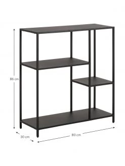 Westwing Collection Metall-Regal Neptun mit Ablage in Schwarz, B 80 x H 86 cm -Flur & Diele Verkäufe Metall Regal Neptun mit Ablage in Schwarz 9