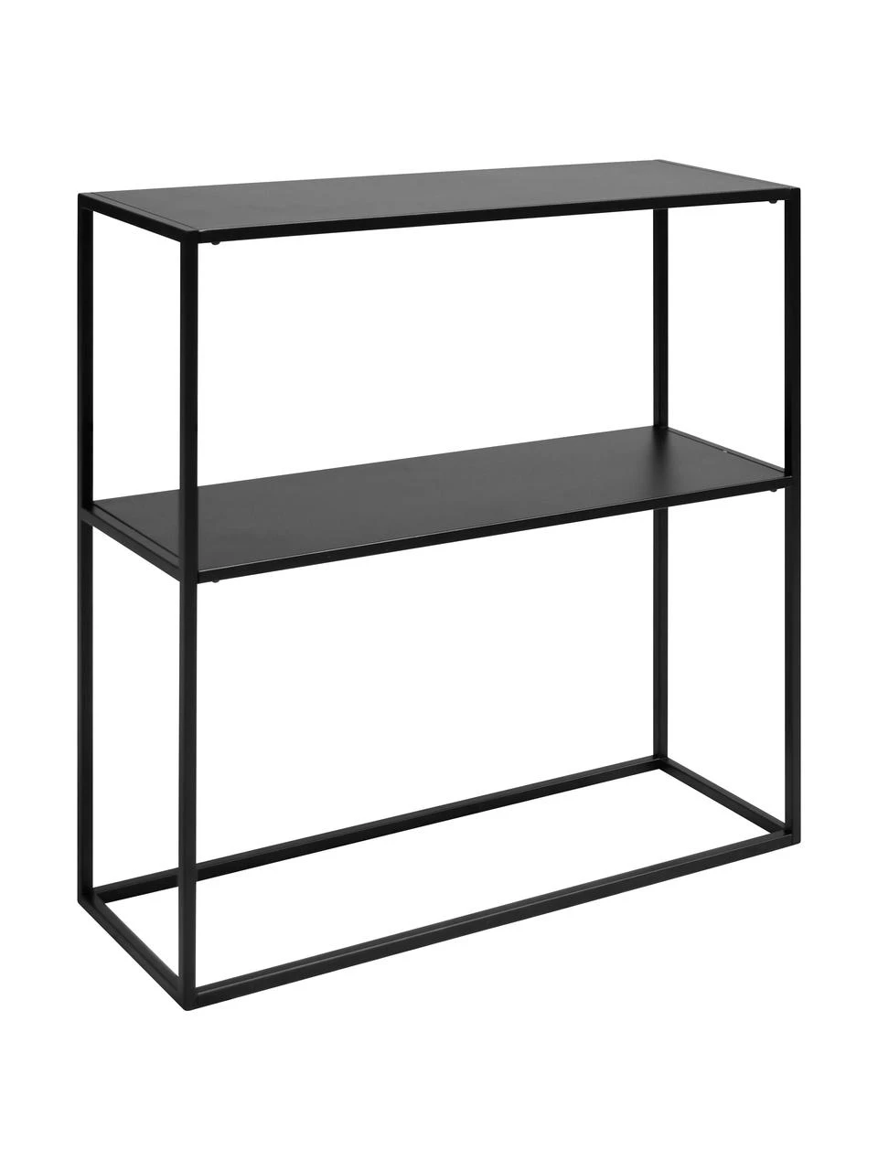 Westwing Collection Metall-Regal Neptun mit Ablage in Schwarz, B 80 x H 80 cm 1 Westwing Collection Metall-Regal Neptun mit Ablage in Schwarz, B 80 x H 80 cm