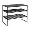 Metall-Schuhregal Bench in Schwarz, B 65 x H 50 cm