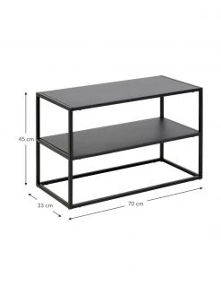 Westwing Collection Metall-Schuhregal Neptun in Schwarz, B 70 x H 45 cm -Flur & Diele Verkäufe Metall Schuhregal Neptun in Schwarz 2