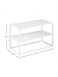 Westwing Collection Metall-Schuhregal Neptun in Weiß, B 70 x H 45 cm -Flur & Diele Verkäufe Metall Schuhregal Neptun in Weiss 2