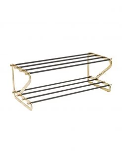 Kare Design Metall-Schuhregal Walk mit 2 Ablageflächen, B 84 x H 34 cm