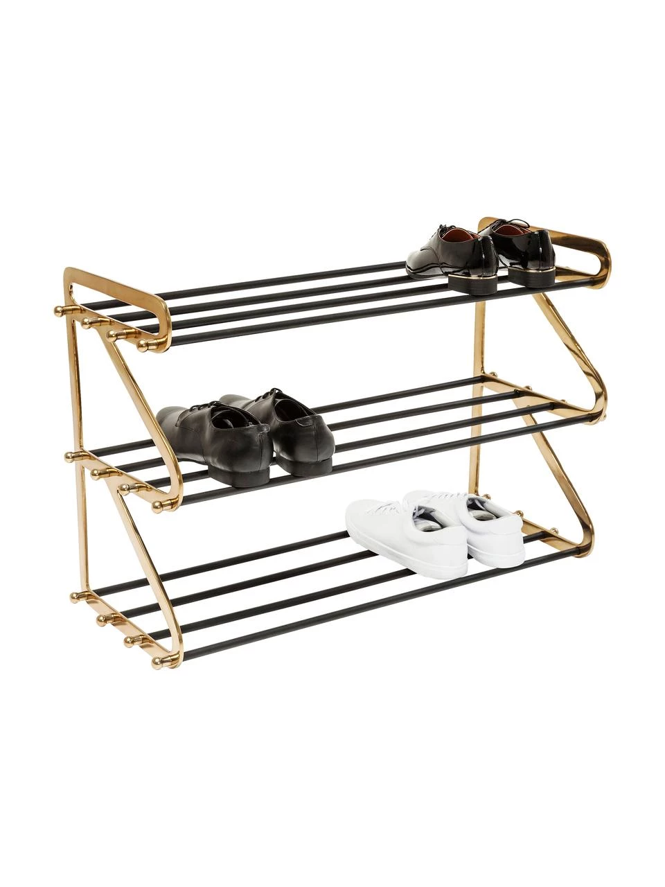 Kare Design Metall-Schuhregal Walk mit 3 Ablageflächen, B 84 x H 55 cm 2 Kare Design Metall-Schuhregal Walk mit 3 Ablageflächen, B 84 x H 55 cm – Bild 2