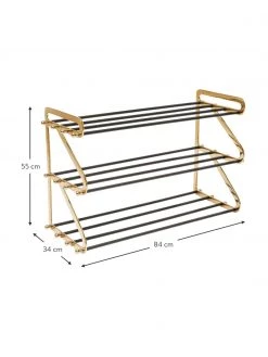 Kare Design Metall-Schuhregal Walk mit 3 Ablageflächen, B 84 x H 55 cm 8 Kare Design Metall-Schuhregal Walk mit 3 Ablageflächen, B 84 x H 55 cm -Flur & Diele Verkäufe Metall Schuhregal Walk mit 3 Ablageflachen 2