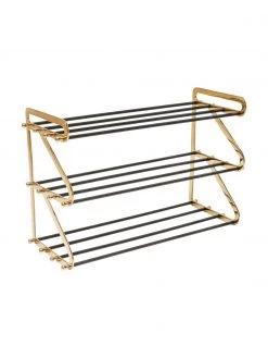 Kare Design Metall-Schuhregal Walk mit 3 Ablageflächen, B 84 x H 55 cm