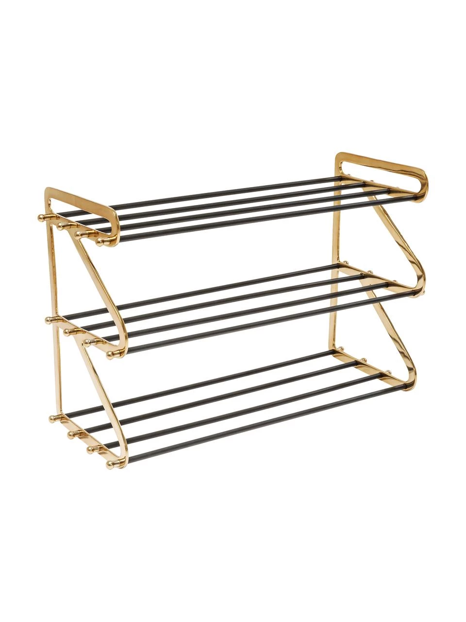 Kare Design Metall-Schuhregal Walk mit 3 Ablageflächen, B 84 x H 55 cm 1 Kare Design Metall-Schuhregal Walk mit 3 Ablageflächen, B 84 x H 55 cm