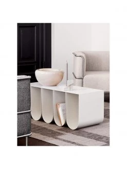 Kristina Dam Metall-Sitzbank Curved in Weiß, B 110 x H 42 cm -Flur & Diele Verkäufe Metall Sitzbank Curved in Weiss 5