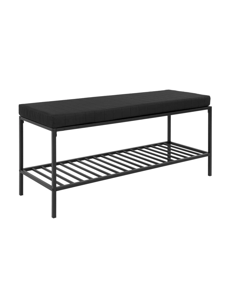 Metall-Sitzbank Noel in Schwarz mit Polyester-Sitzkissen, B 100 x H 48.5 cm 1 Metall-Sitzbank Noel in Schwarz mit Polyester-Sitzkissen, B 100 x H 48.5 cm