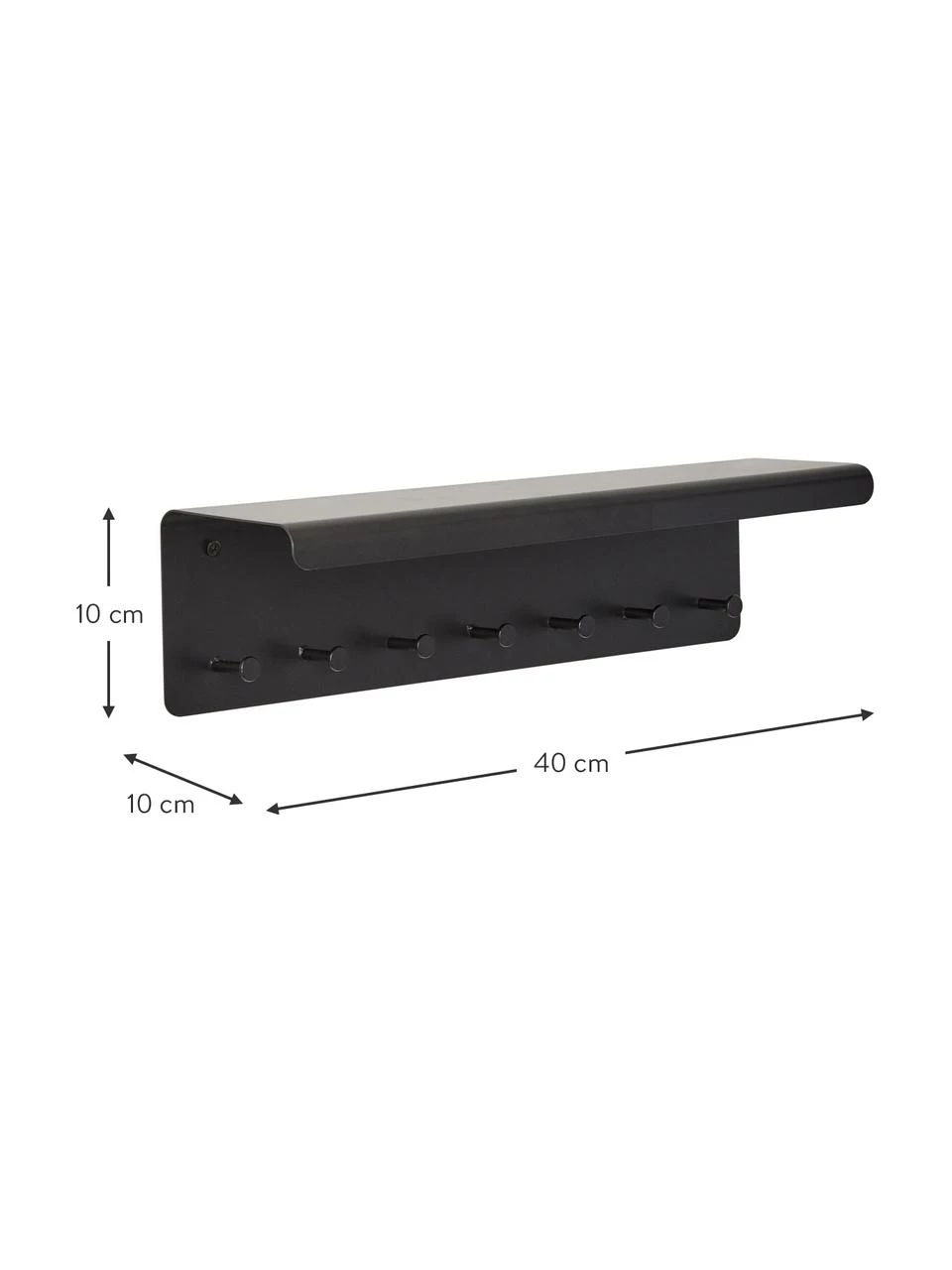 Hübsch Metall-Wandgarderobe Bow, B 40 x H 10 cm 3 Hübsch Metall-Wandgarderobe Bow, B 40 x H 10 cm – Bild 3