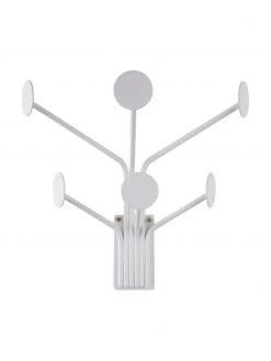 Present Time Metall-Wandgarderobe Dots in Weiß, B 27 x H 27 cm -Flur & Diele Verkäufe Metall Wandgarderobe Dots in Weiss 2