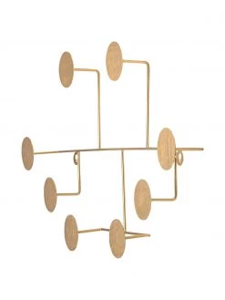 Bloomingville Metall-Wandgarderobe Fia in Gold, B 76 x H 38 cm -Flur & Diele Verkäufe Metall Wandgarderobe Fia in Gold 3