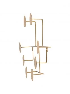 Bloomingville Metall-Wandgarderobe Fia in Gold, B 76 x H 38 cm -Flur & Diele Verkäufe Metall Wandgarderobe Fia in Gold 4