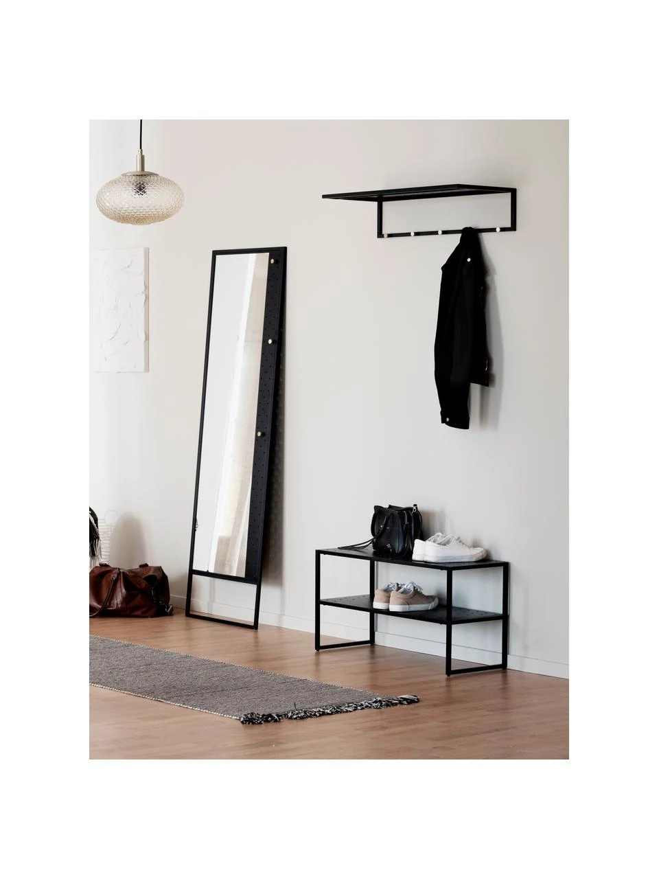 Rowico Metall-Wandgarderobe Malone in Schwarz, B 80 x H 17 cmNur noch 1 Artikel verfügbar 6 Rowico Metall-Wandgarderobe Malone in Schwarz, B 80 x H 17 cmNur noch 1 Artikel verfügbar – Bild 6
