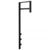Metall-Wandgarderobe Sendi in Schwarz, B 30 x H 82 cm