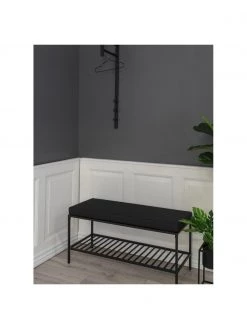 Metall-Wandgarderobe Sendi in Schwarz, B 30 x H 82 cm -Flur & Diele Verkäufe Metall Wandgarderobe Sendi in Schwarz 2