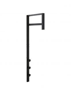Metall-Wandgarderobe Sendi in Schwarz, B 30 x H 82 cm