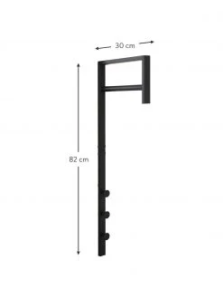 Metall-Wandgarderobe Sendi in Schwarz, B 30 x H 82 cm -Flur & Diele Verkäufe Metall Wandgarderobe Sendi in Schwarz 3