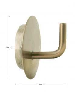 House Doctor Metall-Wandhaken Lema in Gold, 2 Stück, Ø 6 x T 5 cm -Flur & Diele Verkäufe Metall Wandhaken Lema in Gold 2 Stuck 2