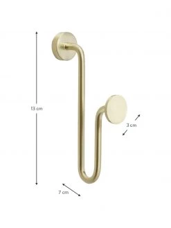 Hübsch Metall-Wandhaken Swing in Goldfarben, B 3 x H 13 cm -Flur & Diele Verkäufe Metall Wandhaken Swing in Goldfarben 2