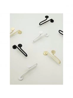 Hübsch Metall-Wandhaken Swing in Schwarz, B 3 x H 13 cm -Flur & Diele Verkäufe Metall Wandhaken Swing in Schwarz 4