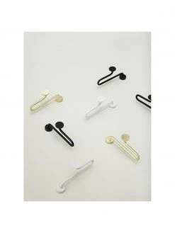 Hübsch Metall-Wandhaken Swing in Weiß, B 3 x H 13 cm -Flur & Diele Verkäufe Metall Wandhaken Swing in Weiss 1