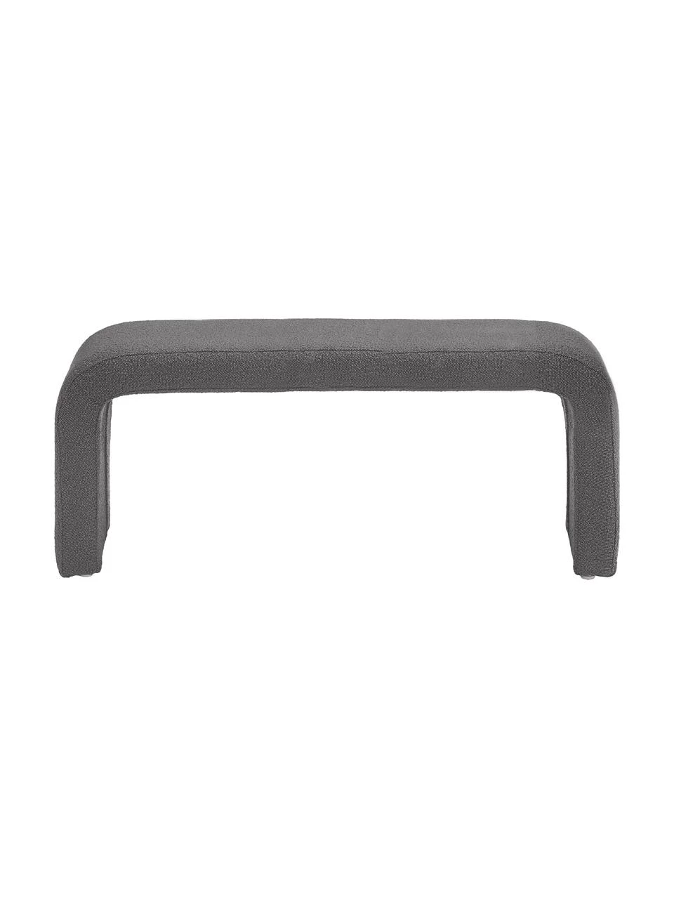Westwing Collection Moderne Bouclé-Polsterbank Penelope in Grau, B 110 x H 46 cm 4 Westwing Collection Moderne Bouclé-Polsterbank Penelope in Grau, B 110 x H 46 cm – Bild 4