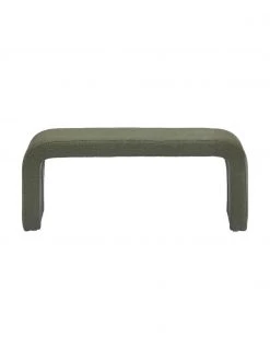 Westwing Collection Moderne Bouclé-Polsterbank Penelope in Grün, B 110 x H 46 cm -Flur & Diele Verkäufe Moderne Boucle Polsterbank Penelope in Grun 2