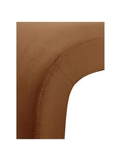 Westwing Collection Moderne Samt-Polsterbank Penelope in Braun, B 110 x H 46 cm -Flur & Diele Verkäufe Moderne Samt Polsterbank Penelope in Braun 5