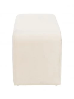 Westwing Collection Moderne Samt-Polsterbank Penelope in Cremeweiß, B 110 x H 46 cm -Flur & Diele Verkäufe Moderne Samt Polsterbank Penelope in Cremeweiss 4