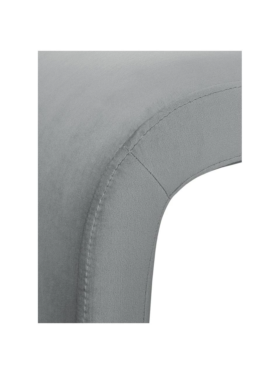 Westwing Collection Moderne Samt-Polsterbank Penelope in Grau, B 110 x H 46 cm 6 Westwing Collection Moderne Samt-Polsterbank Penelope in Grau, B 110 x H 46 cm – Bild 6