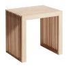 Moderner Hocker Rib aus Bambus, B 45 x H 43 cm