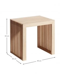 Moderner Hocker Rib aus Bambus, B 45 x H 43 cm -Flur & Diele Verkäufe Moderner Hocker Rib aus Bambus 3