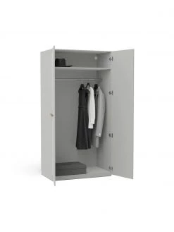 Westwing Collection Modularer Drehtürenschrank Charlotte in Grau, 100 cm Breite, mehrere Varianten, Basic Interior, Höhe 200 cm -Flur & Diele Verkäufe Modularer Drehturenschrank Charlotte in Grau 100 cm Breite mehrere Varianten 3