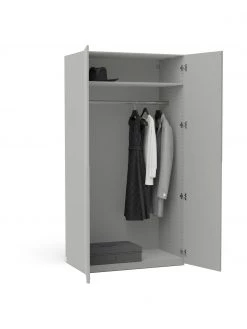 Westwing Collection Modularer Drehtürenschrank Leon in Grau, 100 cm Breite, mehrere Varianten, Basic Interior, Höhe 200 cm 8 Westwing Collection Modularer Drehtürenschrank Leon in Grau, 100 cm Breite, mehrere Varianten, Basic Interior, Höhe 200 cm -Flur & Diele Verkäufe Modularer Drehturenschrank Leon in Grau 100 cm Breite mehrere Varianten 2