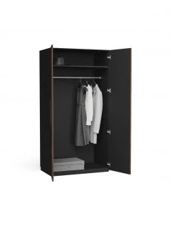 Westwing Collection Modularer Drehtürenschrank Simone in Walnuss-Optik, 100 cm Breite, mehrere Varianten, Basic Interior, Höhe 200 cm -Flur & Diele Verkäufe Modularer Drehturenschrank Simone in Walnuss Optik 100 cm Breite mehrere Varianten 3