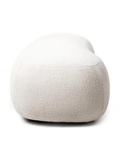 Westwing Collection Nierenförmiger Hocker Alba aus Teddyfell in Cremefarben, B 130 x T 62 cm -Flur & Diele Verkäufe Nierenformiger Hocker Alba aus Teddyfell in Cremefarben 5