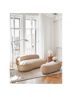 Westwing Collection Nierenförmiger Hocker Alba in Sandfarben, B 130 x T 62 cm 8 Westwing Collection Nierenförmiger Hocker Alba in Sandfarben, B 130 x T 62 cm -Flur & Diele Verkäufe Nierenformiger Hocker Alba in Sandfarben 2