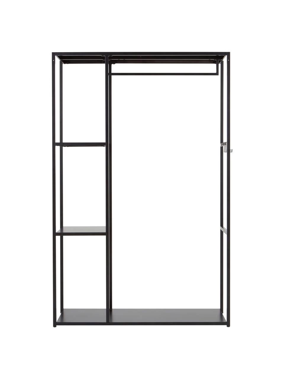 Jotex Offener Metall-Kleiderschrank Preston in Schwarz, B 110 x H 170 cmNur noch wenige verfügbar 3 Jotex Offener Metall-Kleiderschrank Preston in Schwarz, B 110 x H 170 cmNur noch wenige verfügbar – Bild 3