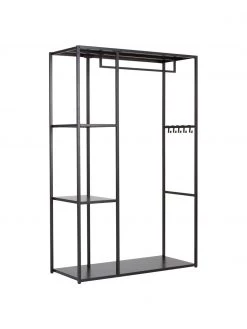 Jotex Offener Metall-Kleiderschrank Preston in Schwarz, B 110 x H 170 cmNur noch wenige verfügbar 9 Jotex Offener Metall-Kleiderschrank Preston in Schwarz, B 110 x H 170 cmNur noch wenige verfügbar -Flur & Diele Verkäufe Offener Metall Kleiderschrank Preston in Schwarz 3