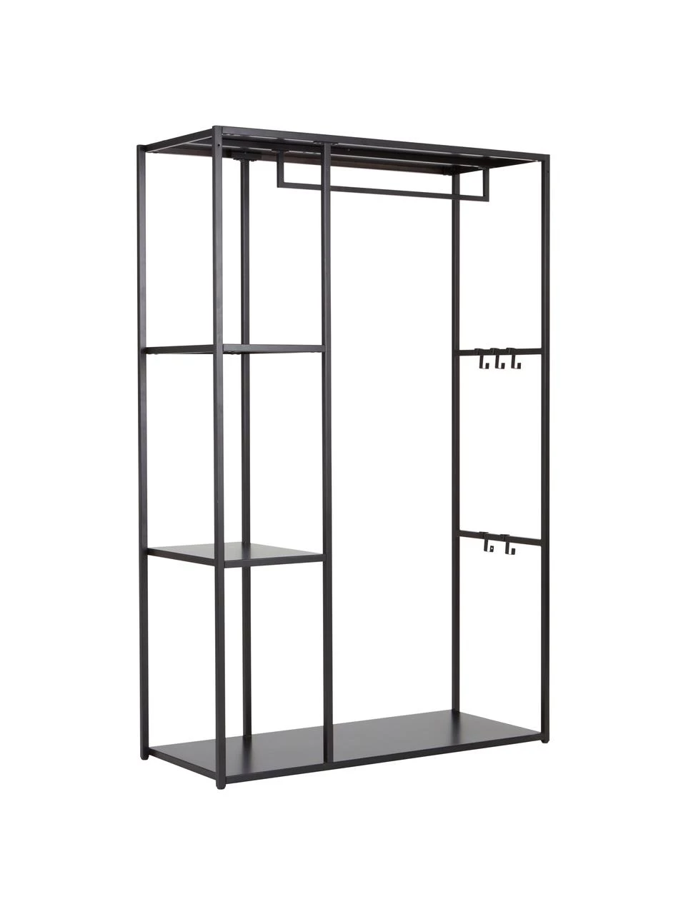 Jotex Offener Metall-Kleiderschrank Preston in Schwarz, B 110 x H 170 cmNur noch wenige verfügbar 1 Jotex Offener Metall-Kleiderschrank Preston in Schwarz, B 110 x H 170 cmNur noch wenige verfügbar