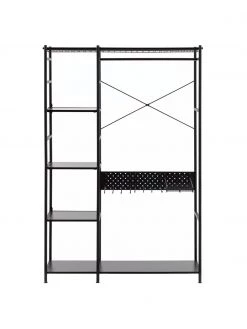 Offener Metall-Kleiderschrank Storn in Schwarz, B 120 x H 182 cm -Flur & Diele Verkäufe Offener Metall Kleiderschrank Storn in Schwarz 3