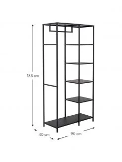 Bloomingville Offener Metall-Kleiderschrank Valde, B 90 x H 183 cm -Flur & Diele Verkäufe Offener Metall Kleiderschrank Valde 2