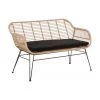 Westwing Collection Polyrattan-Sitzbank Costa in Hellbraun, B 126 x H 81 cm