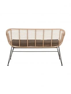 Westwing Collection Polyrattan-Sitzbank Costa in Hellbraun, B 126 x H 81 cm 11 Westwing Collection Polyrattan-Sitzbank Costa in Hellbraun, B 126 x H 81 cm -Flur & Diele Verkäufe Polyrattan Sitzbank Costa in Hellbraun 5
