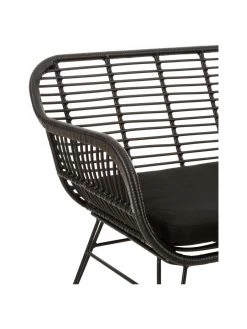 Westwing Collection Polyrattan-Sitzbank Costa in Schwarz, B 126 x H 81 cm 11 Westwing Collection Polyrattan-Sitzbank Costa in Schwarz, B 126 x H 81 cm -Flur & Diele Verkäufe Polyrattan Sitzbank Costa in Schwarz 5