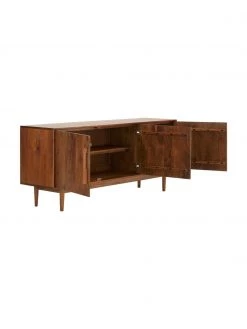 Westwing Collection Retro Sideboard Paul mit Türen aus massivem Mangoholz, B 180 x H 75 cm -Flur & Diele Verkäufe Retro Sideboard Paul mit Turen aus massivem Mangoholz 5